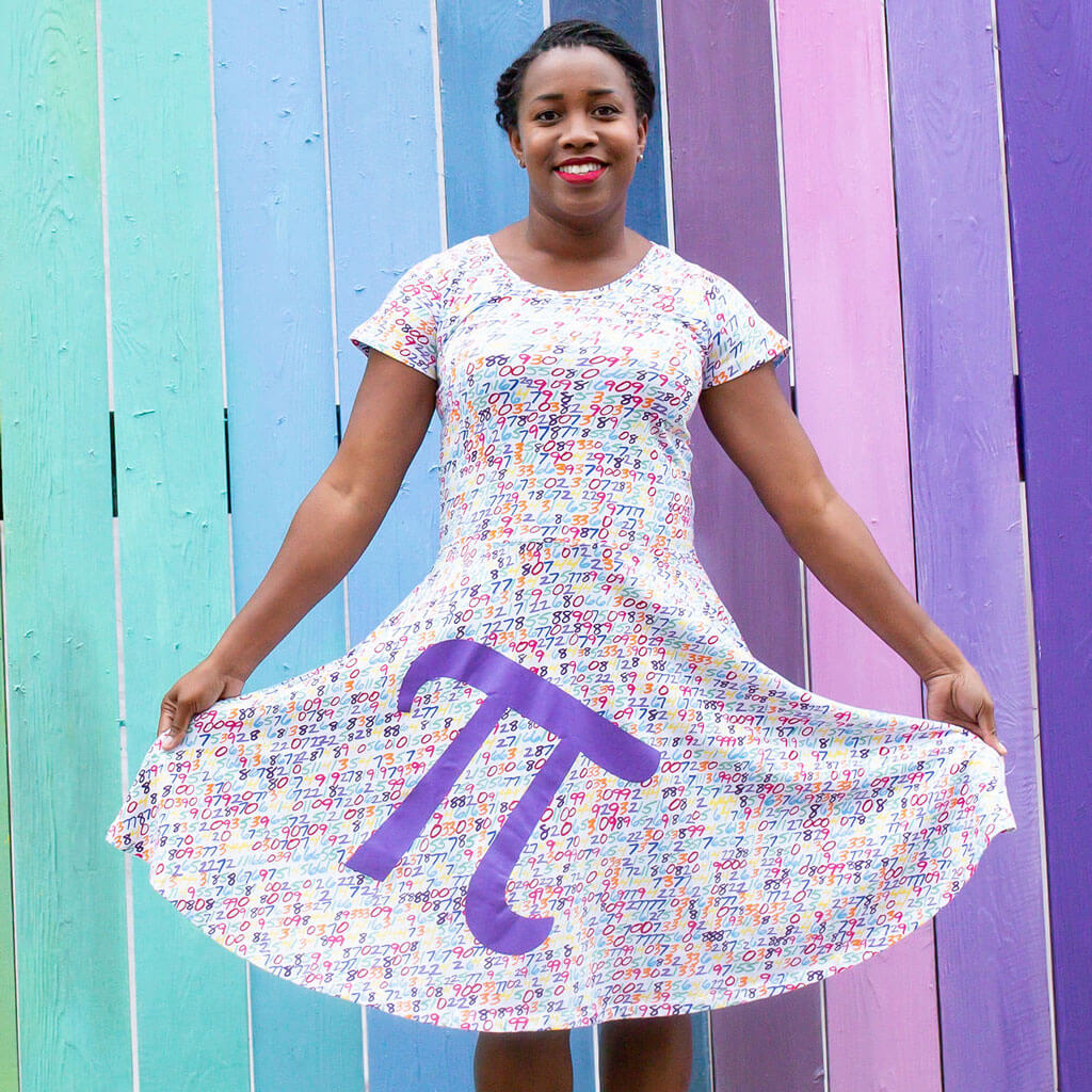 Adult Pi Digits A-Line Dress with Pockets