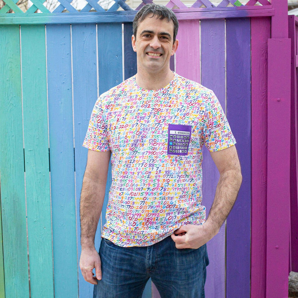 Adult Pi Digits Short Sleeve Pocket Tee