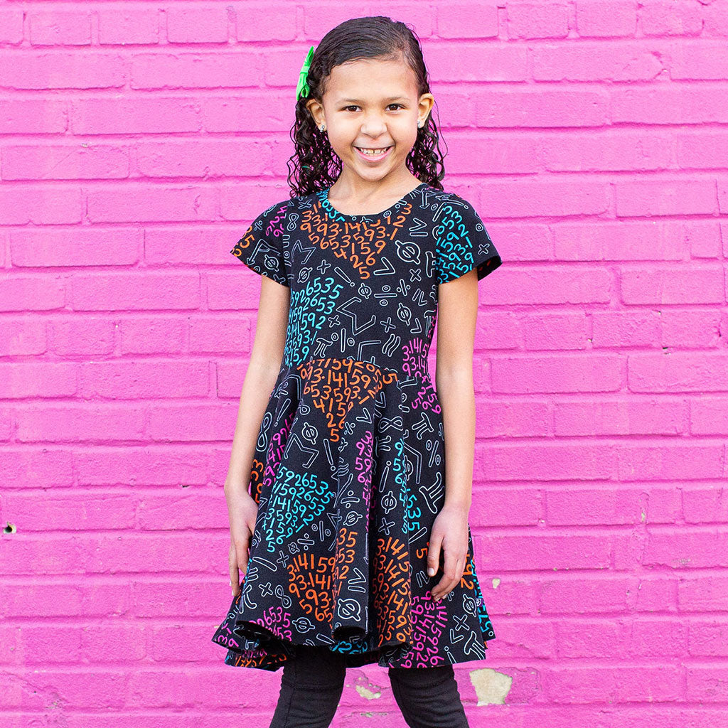 "For the Love of Pi" Short Sleeve Super Twirler Dress