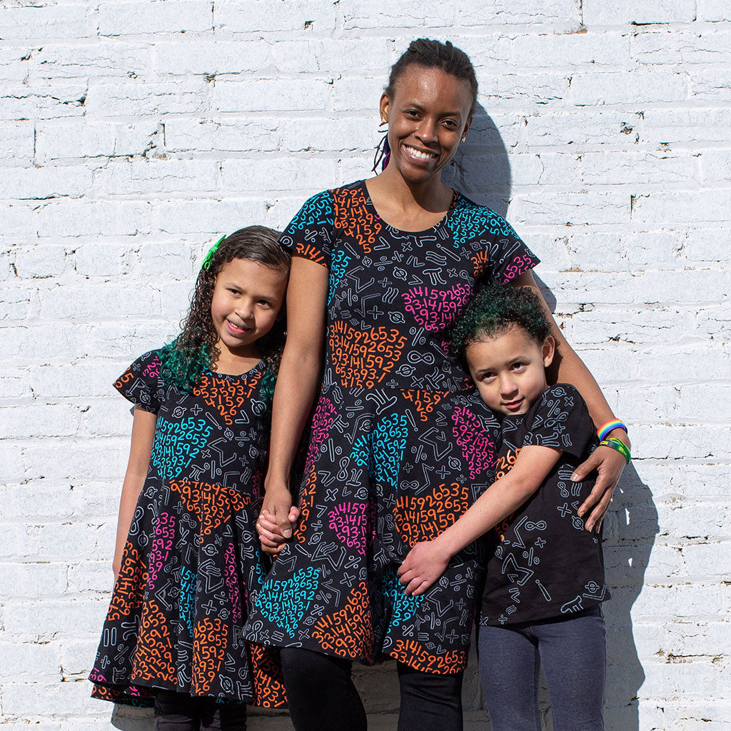 "For the Love of Pi" Short Sleeve Super Twirler Dress with Pockets - Adult