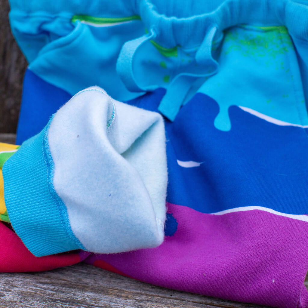 "Paint the Town" Rainbow Fuzzy Fleece Joggers with Pockets