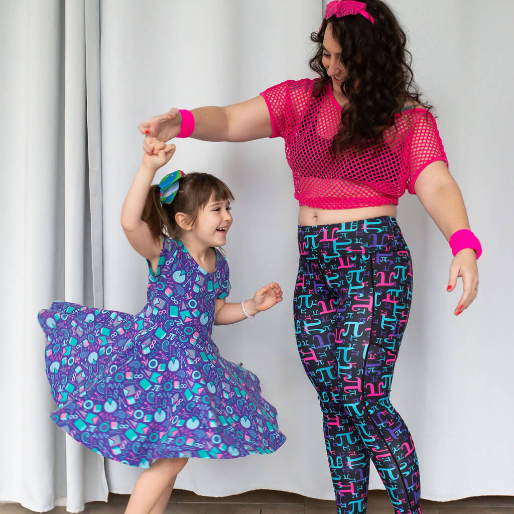 "Saved by the Pi" Totally 80s Math Super Twirler Dress with Pockets