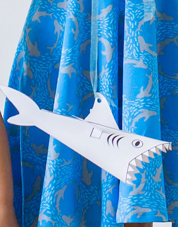 Easy, no-sew SHARKS mobile!