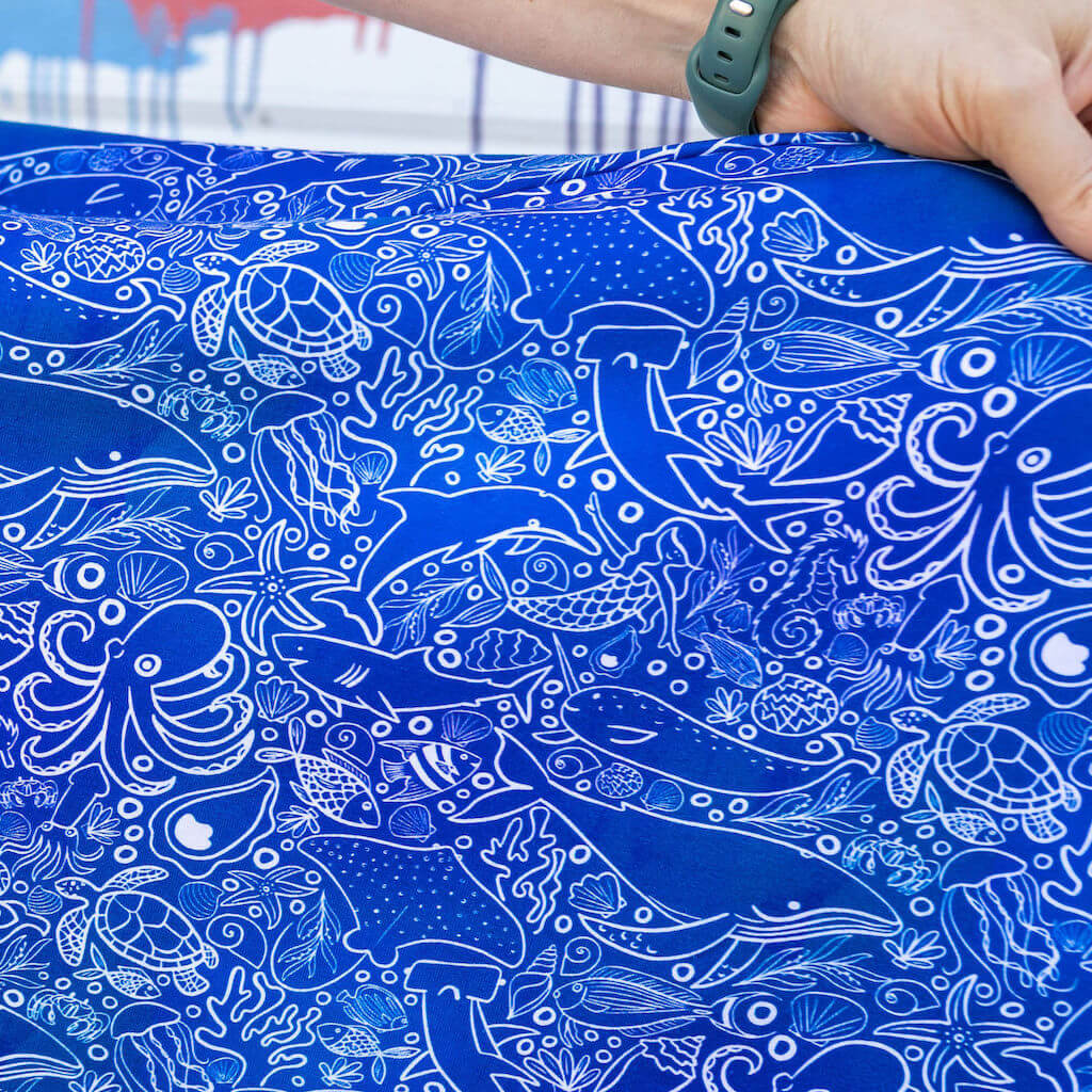Adult "Tide and Seek" Ocean iSpy Super Twirler Dress with Pockets