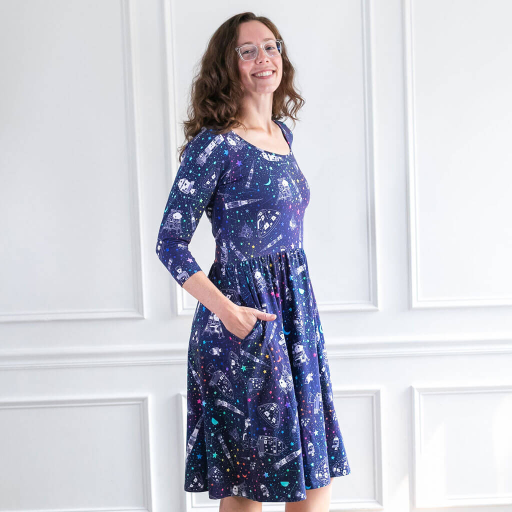 Adult "One Giant Leap" Apollo Mission Dress with Pockets