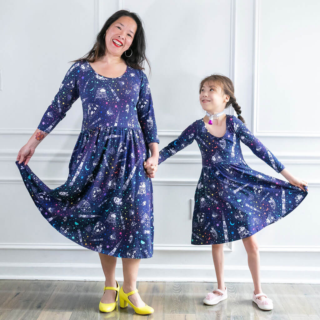Adult "One Giant Leap" Apollo Mission Dress with Pockets