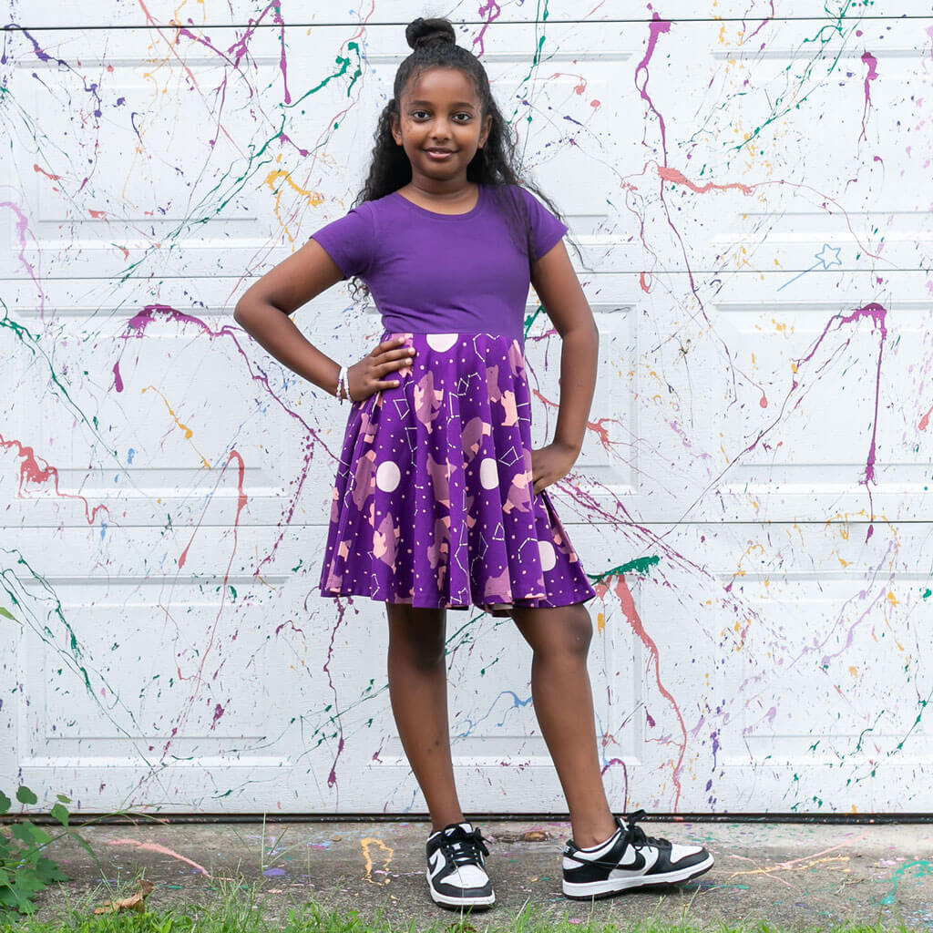 "My North Star" Ursa Major and Minor Super Twirler Dress with Pockets