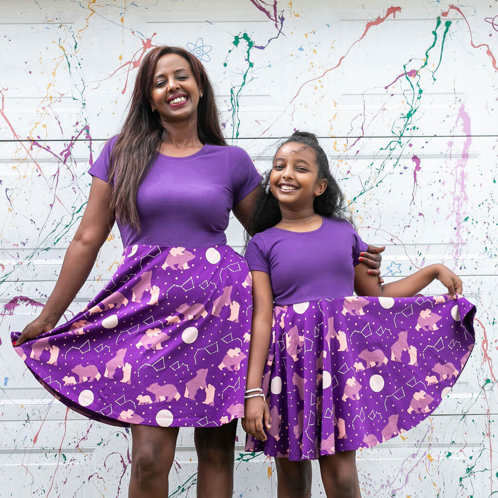 Adult "My North Star" Ursa Major and Minor A-Line Dress with Pockets