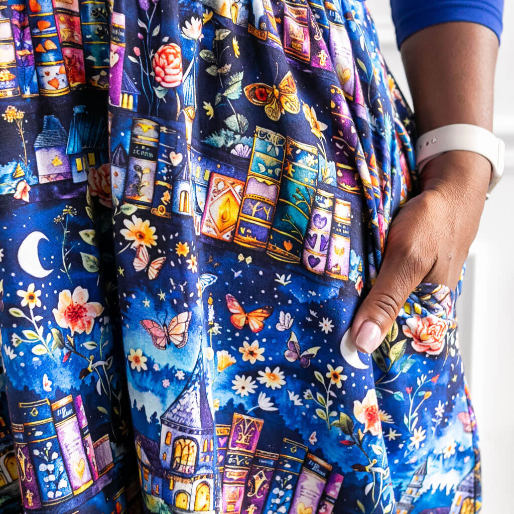 Adult Bedtime Stories Dress with Pockets