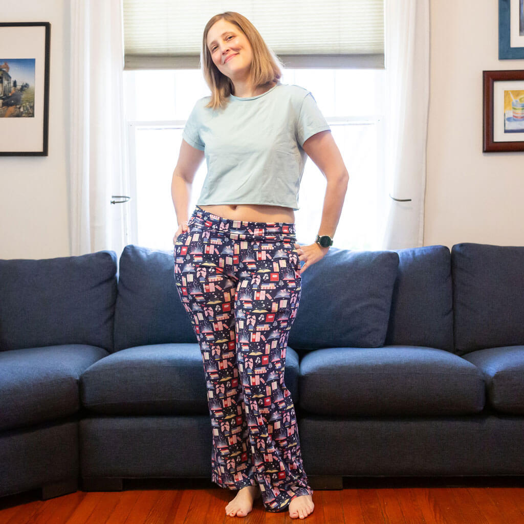 Adult "Booked for the Weekend" Reading Magic Foldover Straight Leg Lounge Pants with Pockets