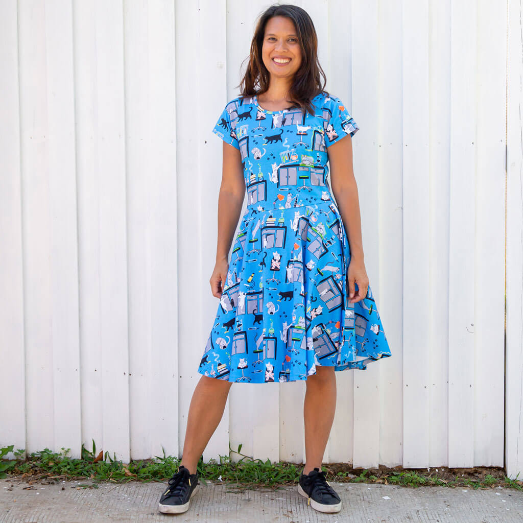 Adult "CATalyst" Lab Disasters Super Twirler Dress with Pockets