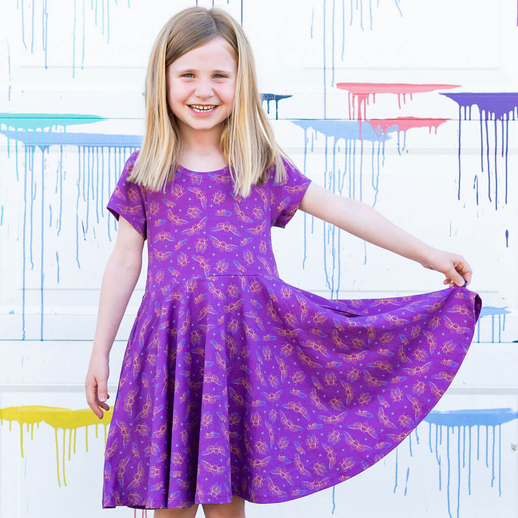"Emergence" Cicadas Super Twirler Dress with Pockets