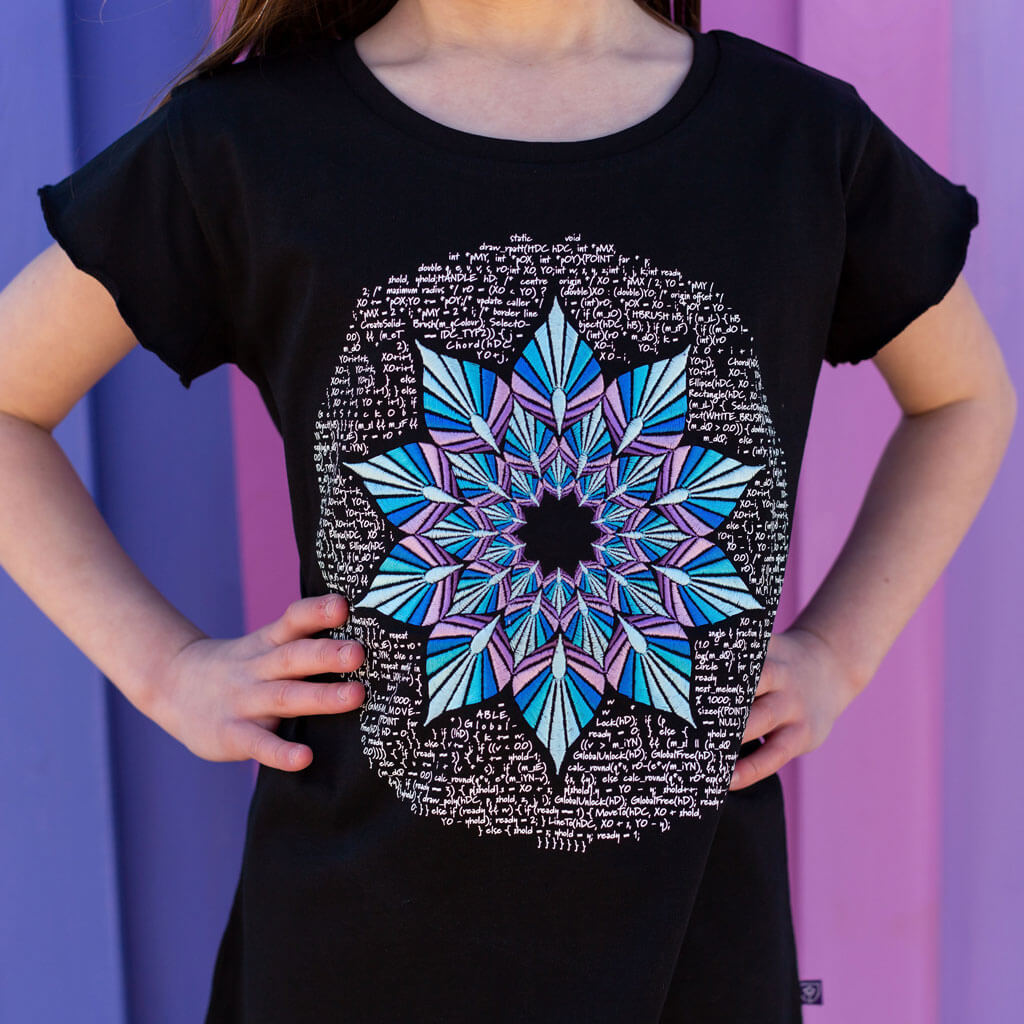 Code Mandala Flutter Short Sleeve Shirt