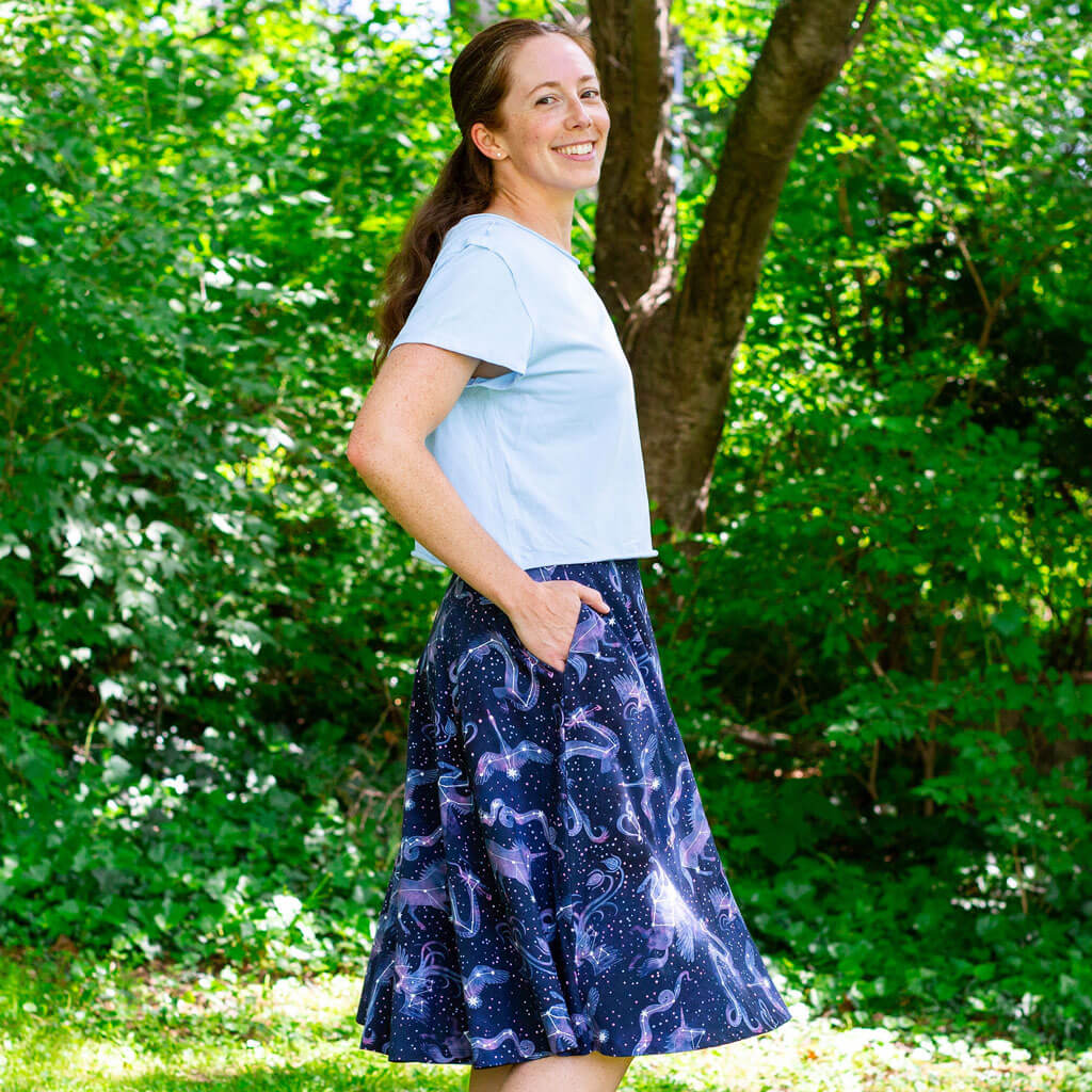 Adult "Dancing with the Stars" Constellations Skirt With Pockets