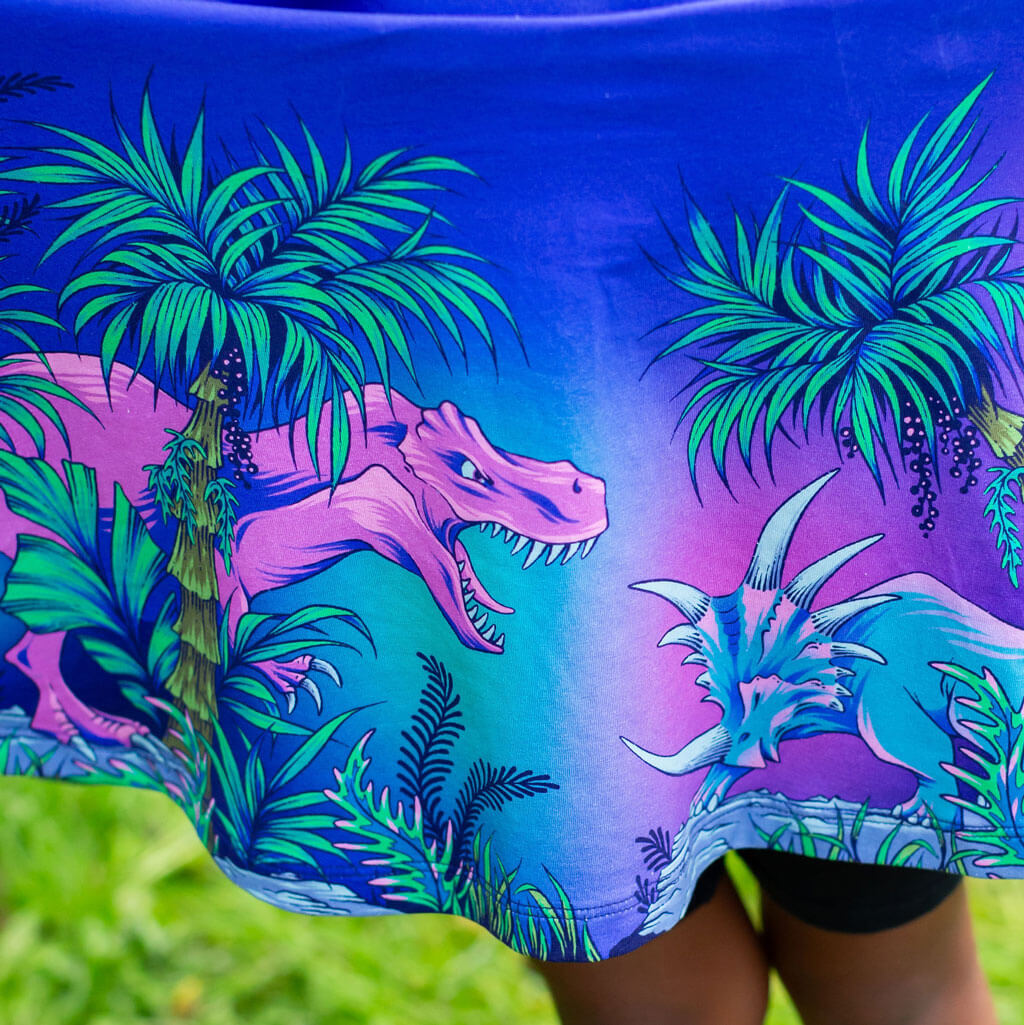 princess awesome dinosaur dress Kaleidosaurus Rainbow Dinosaurs Sleeveless Play Dress with Pockets