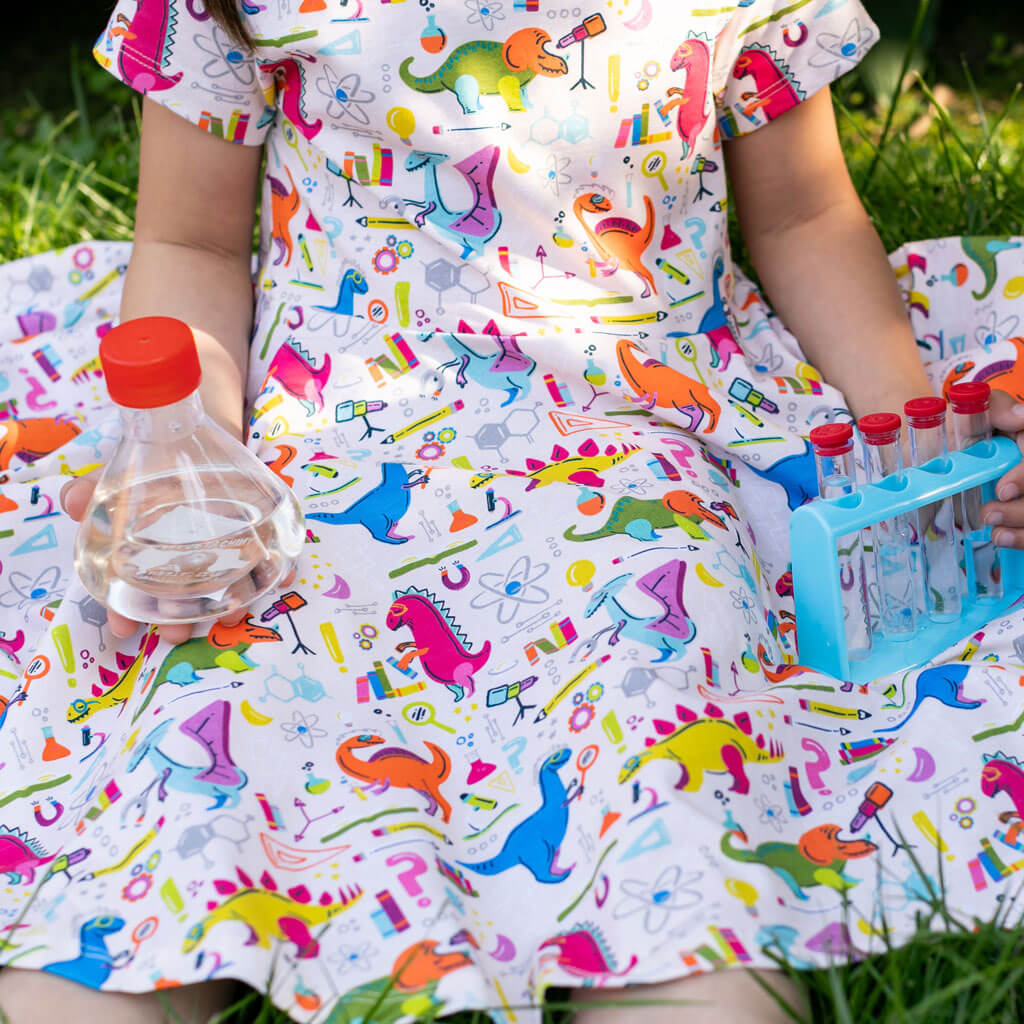 princess awesome dinosaur dress "Land Before Lime" Dinosaurs Skater Play Dress with Pockets