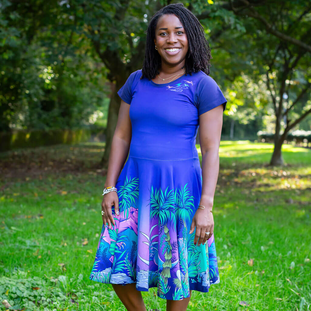 Adult Dinosaurs Super Twirler Dress with Pockets 24-26