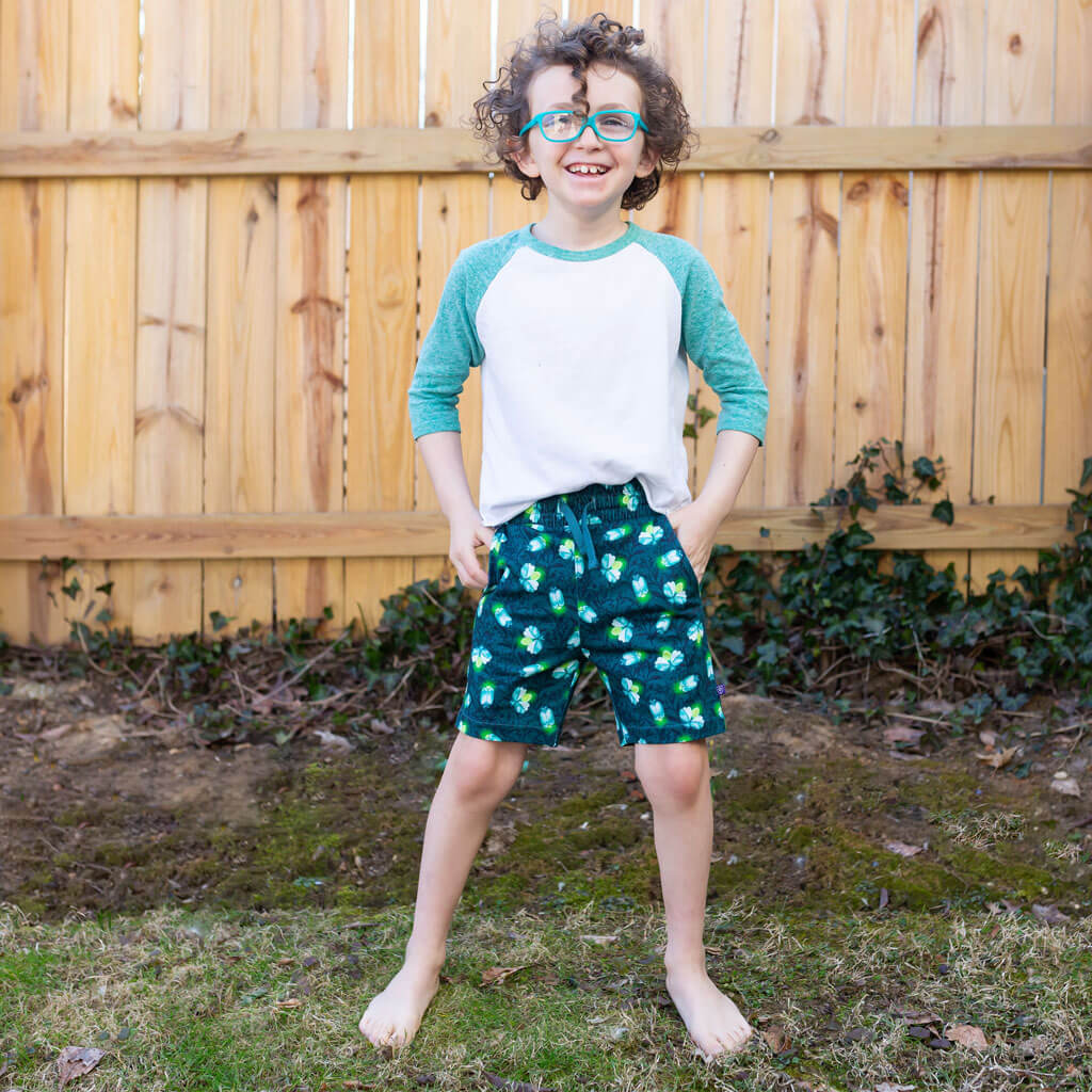 "Gotta Catch Em All" Fireflies Drawstring Shorts with Pockets