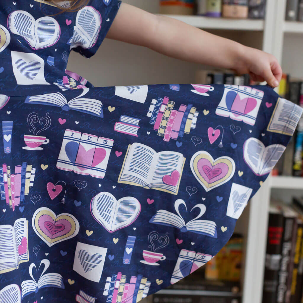 &quot;Love Letters&quot; Books Super Twirler Dress with Pockets