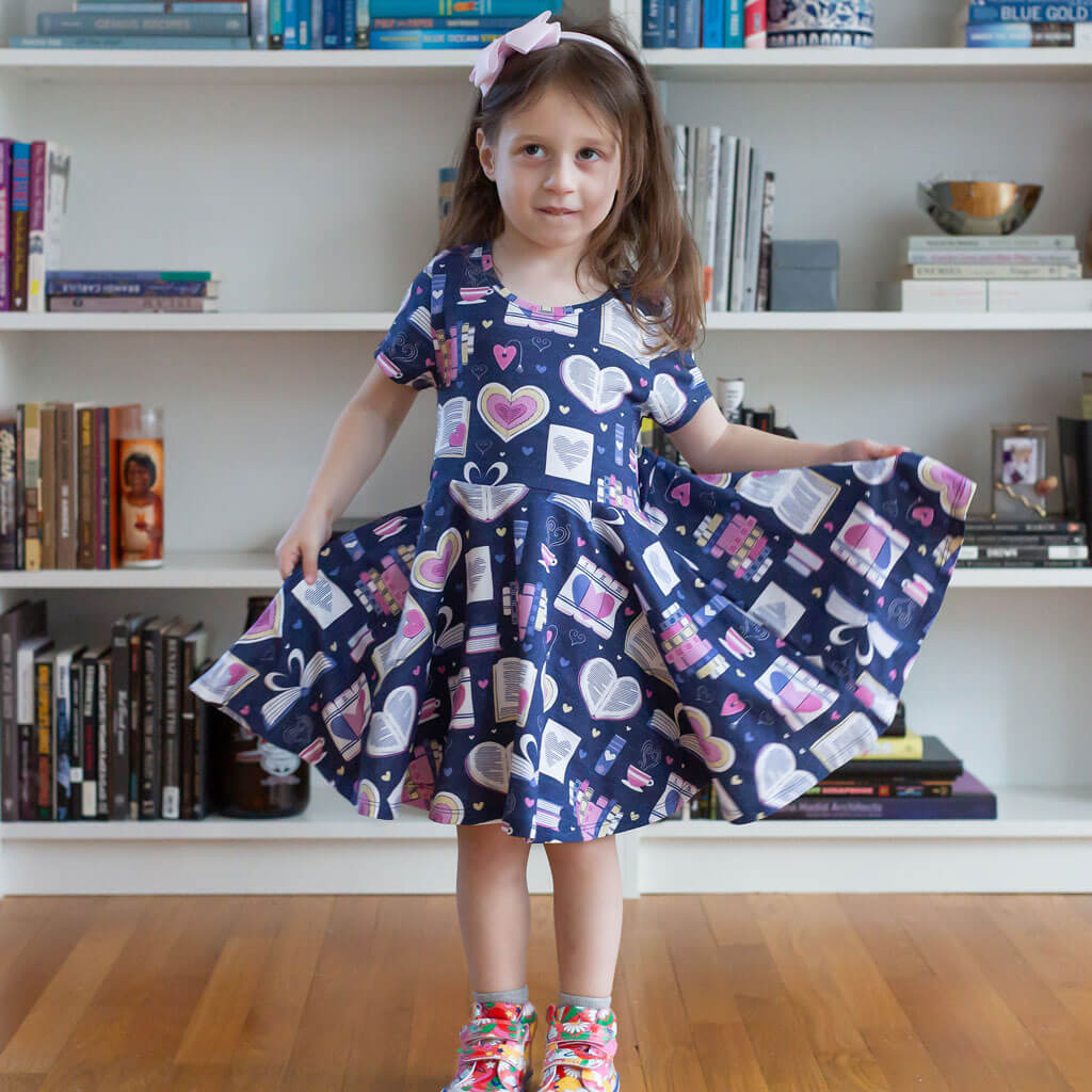 "Love Letters" Books Super Twirler Dress with Pockets