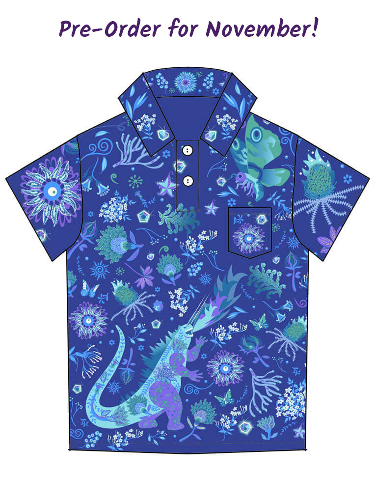 Adult "Beast Mode" Kaiju Monsters Short Sleeve Polo Shirt