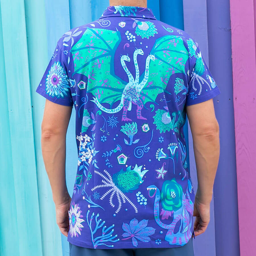 Adult "Beast Mode" Kaiju Monsters Short Sleeve Polo Shirt