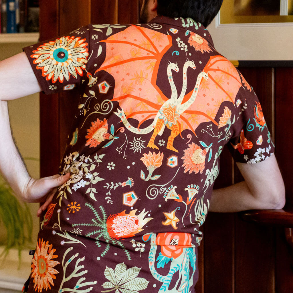 Adult "Beast Mode" Kaiju Monsters Short Sleeve Polo Shirt