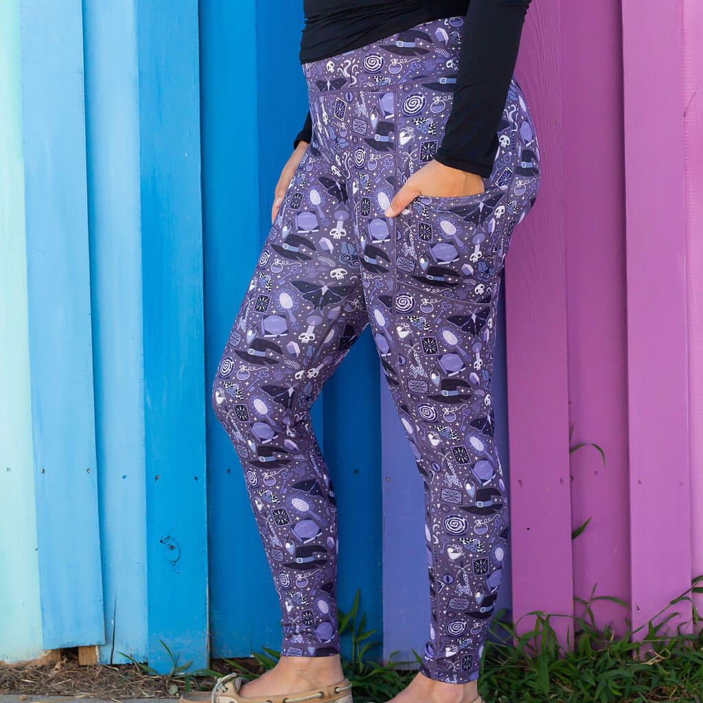 Adult "Witchful Thinking" Magic Leggings with Pockets