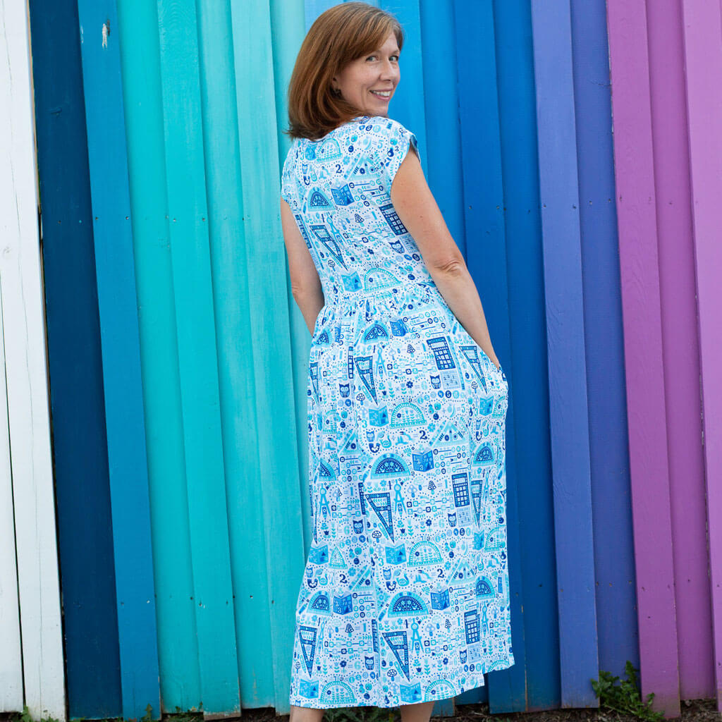 Adult "Math Rules!" School Supplies Dress with Pockets