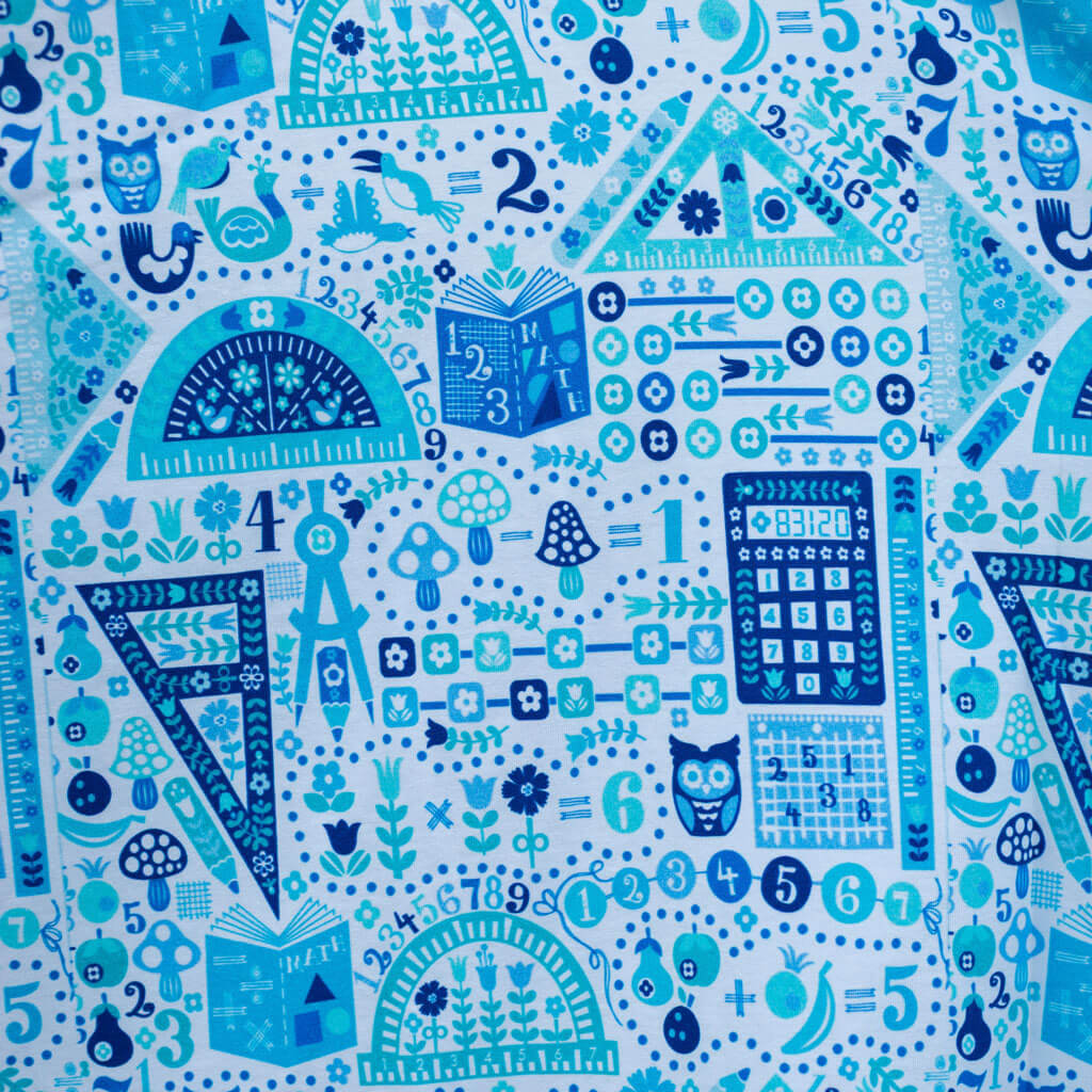 Adult "Math Rules!" School Supplies Dress with Pockets
