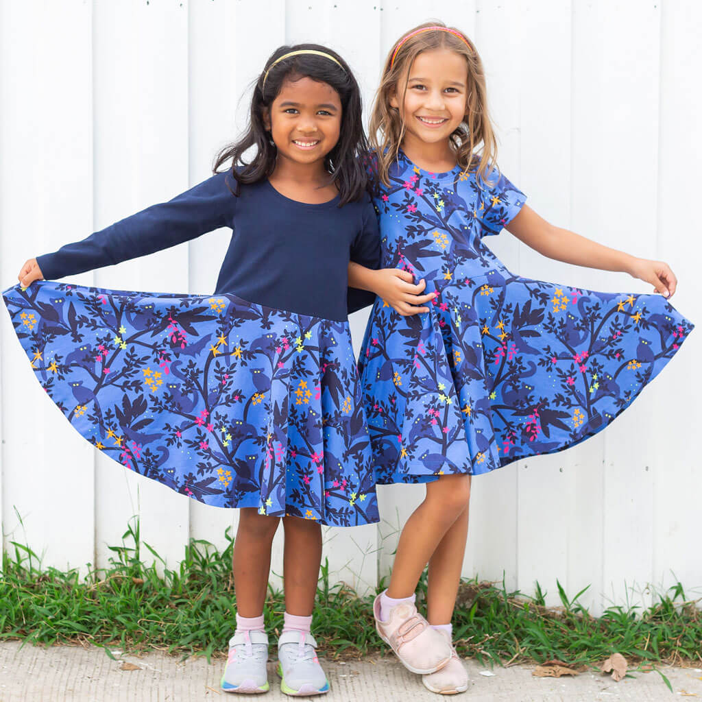 Who Glows There Night Creatures Super Twirler Dress with Pockets 3T / Short Sleeves Who Glows There Night Creatures Super Twirler Dress with Pockets 3T / Short Sleeves