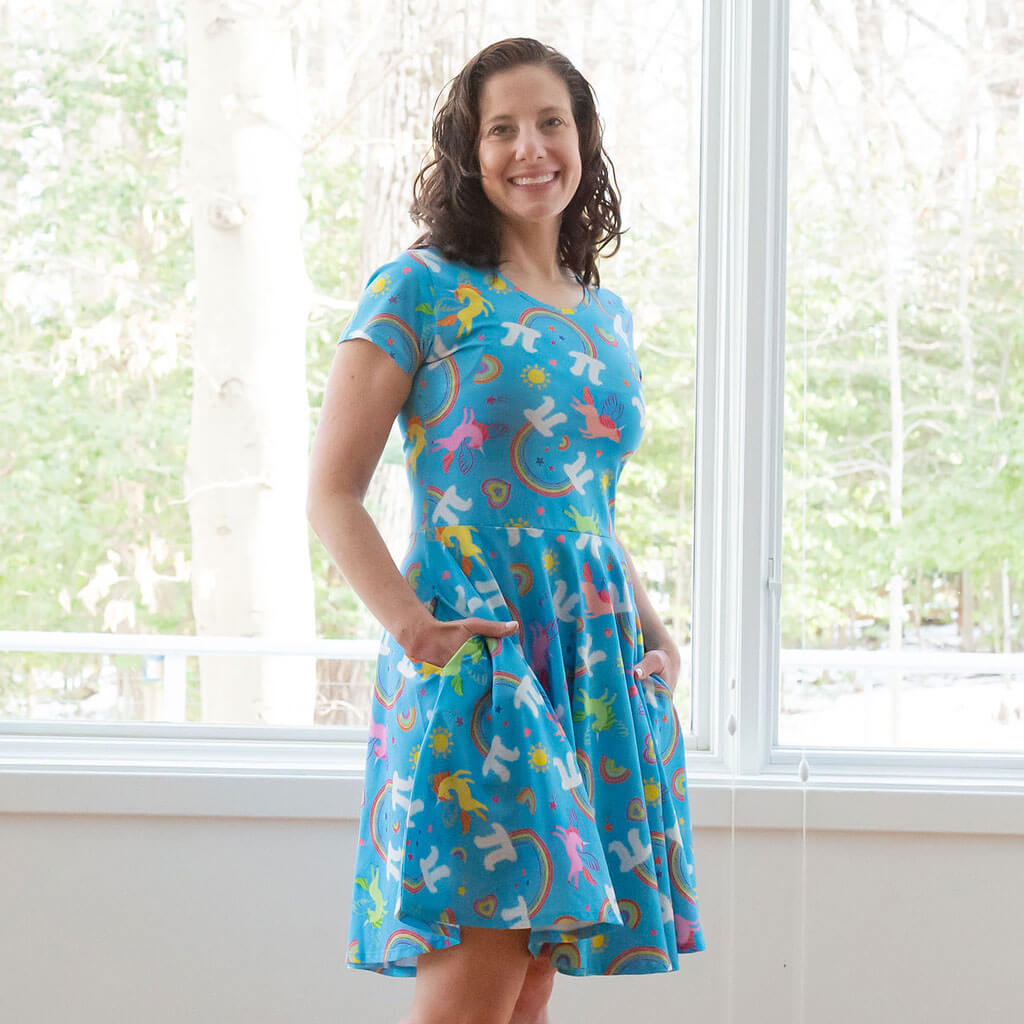 Adult &quot;On Cloud Pi&quot; Math Super Twirler Dress with Pockets