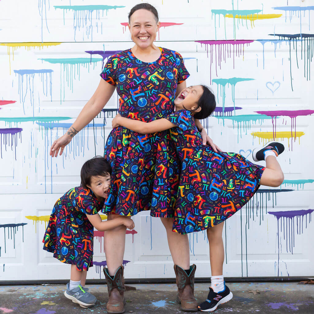 Adult  Pi Day in the Year of the Dragon Super Twirler Dress with Pockets