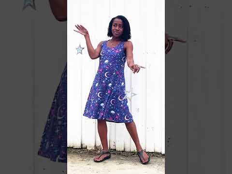Adult "Stardust" Sparkling Space Sleeveless Dress with Pockets