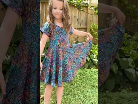 "Autumn Blaze" Dragons Super Twirler Dress with Pockets