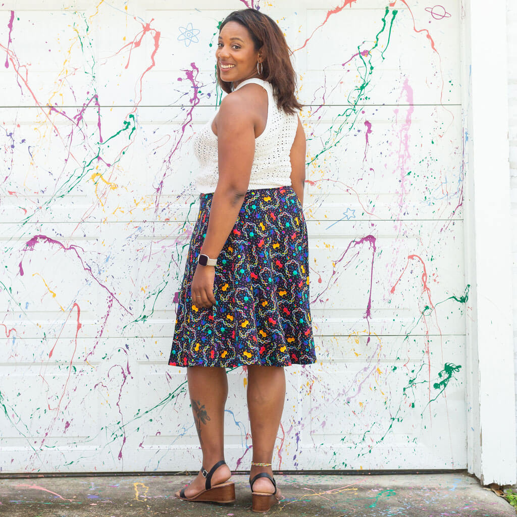Adult "Party in the DNA" Chemistry Skirt With Pockets