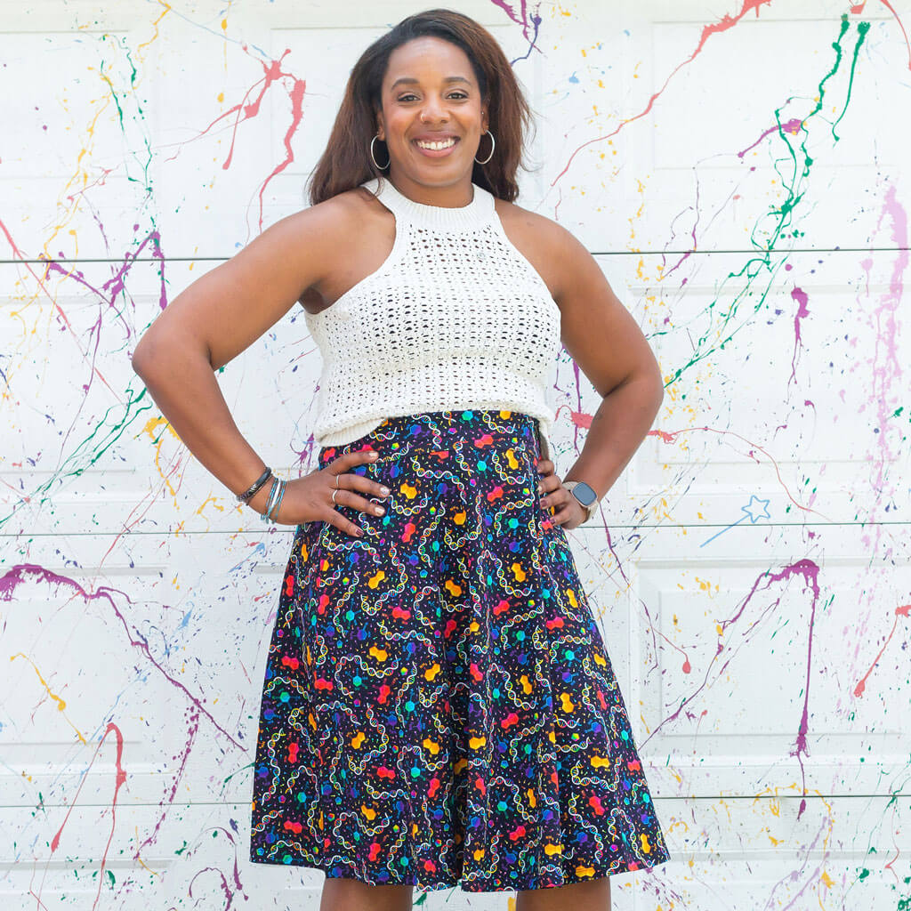Adult &quot;Party in the DNA&quot; Chemistry Skirt With Pockets