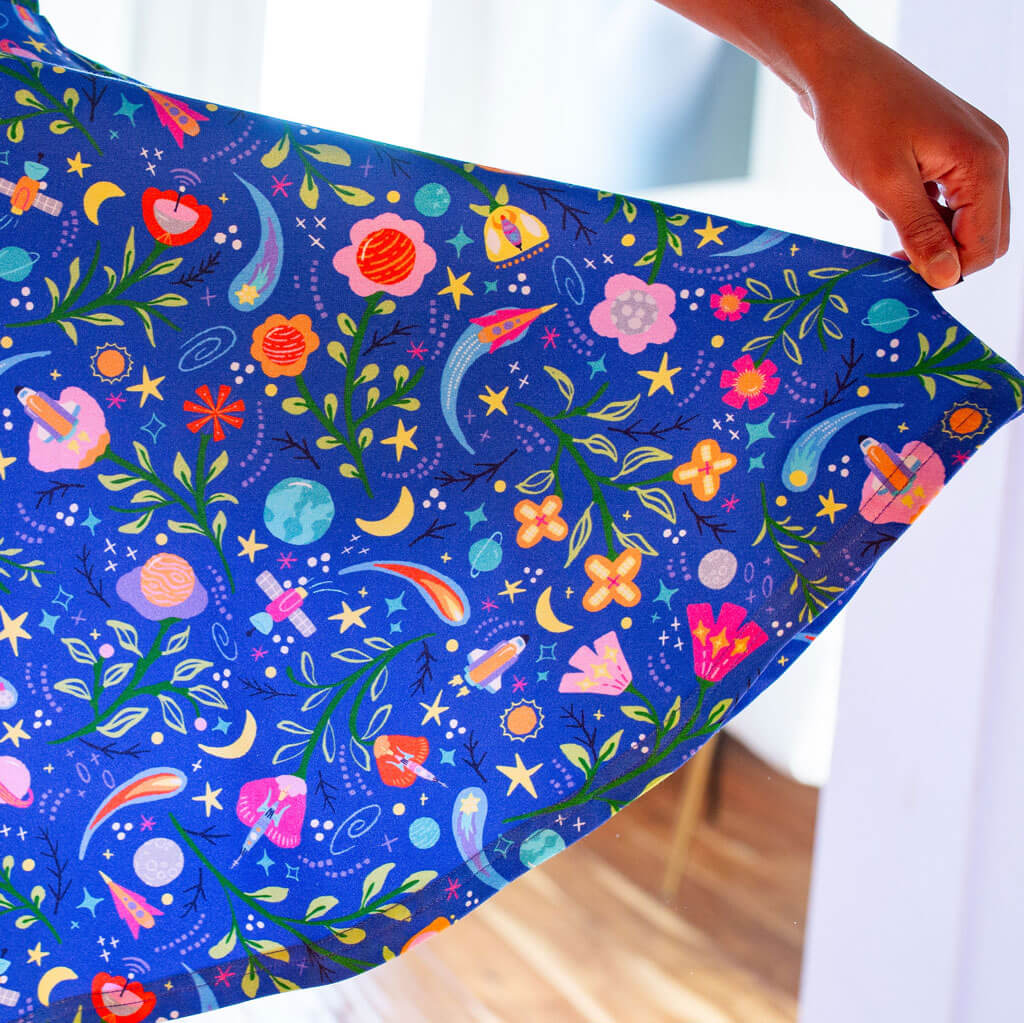 "Gardeners of the Galaxy" Space Paisley Sleeveless Play Dress with Pockets