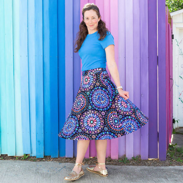 スカート Stained Glass Printed skirt Angels in Stained Glass Skirt by Innocent World
