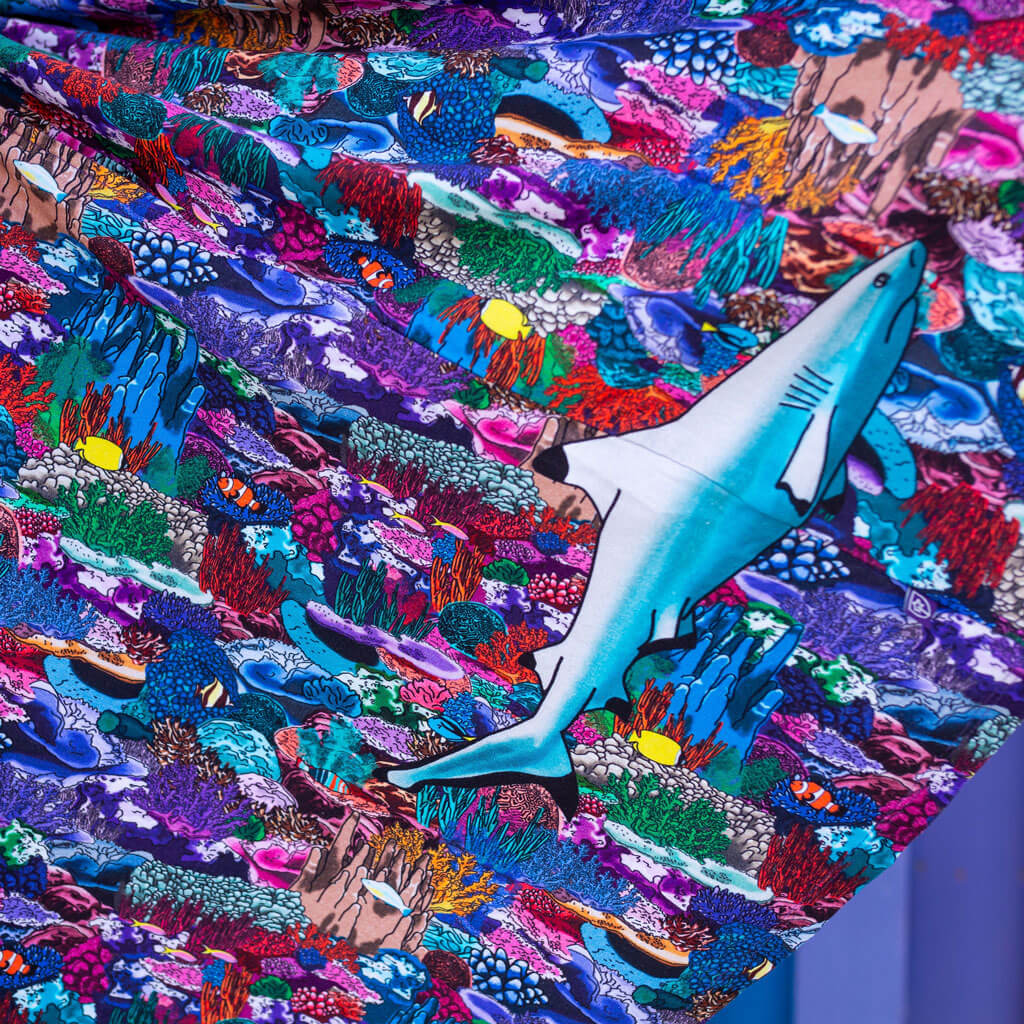 "Chomping Grounds" Shark Reef Super Twirler Dress with Pockets