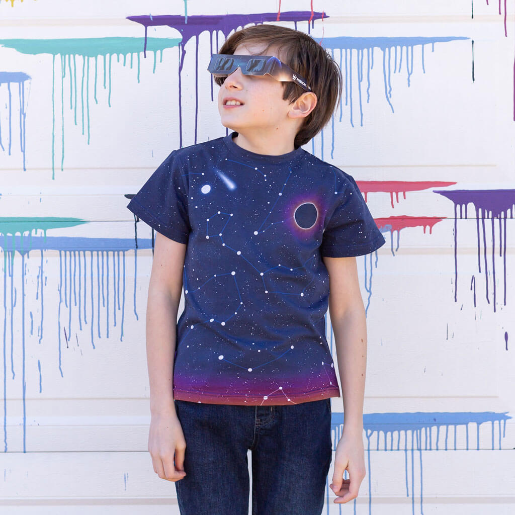 Solar Eclipse Short Sleeve Tee Princess Awesome Boy Wonder