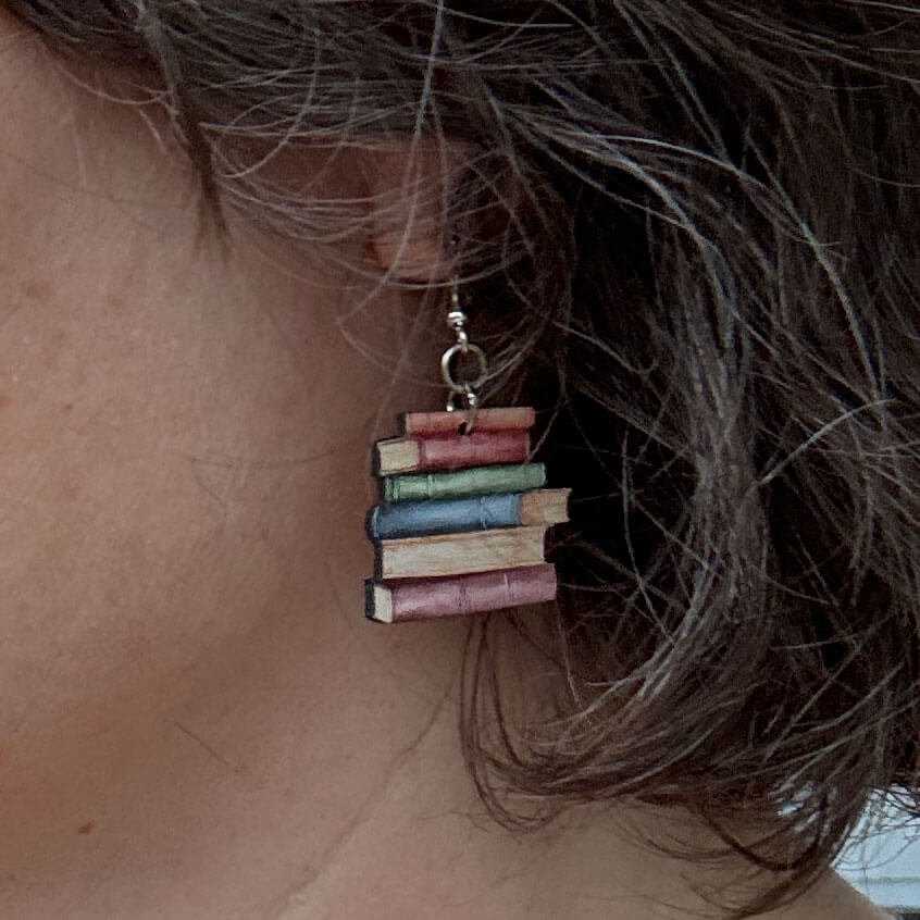 Stacks of Books Earrings