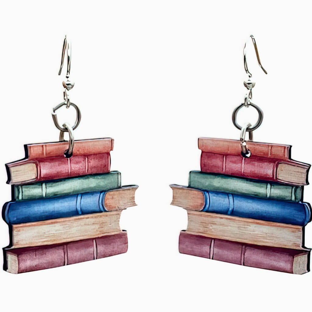 Stacks of Books Earrings