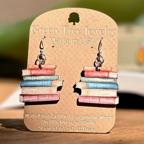 Stacks of Books Earrings