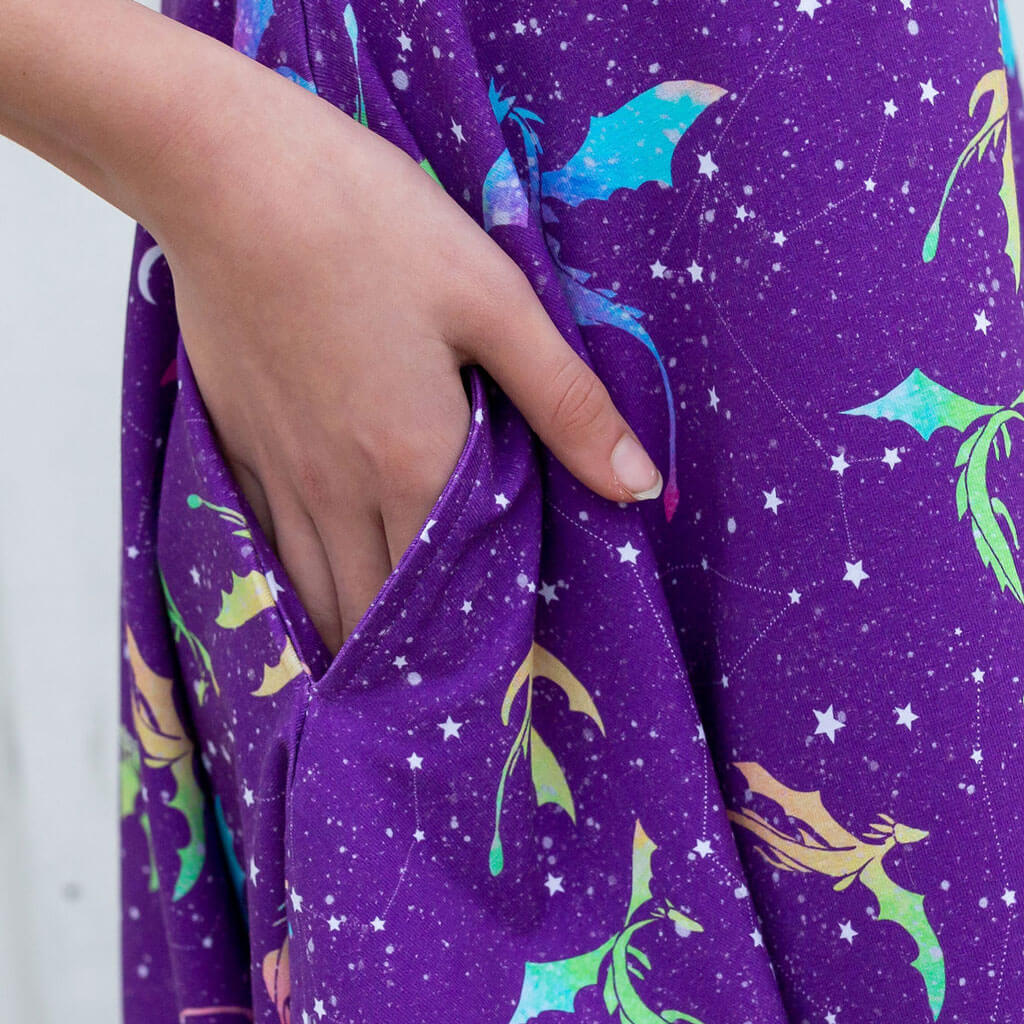 "Star Fire" Stellar Dragons Sleeveless Play Dress with Pockets