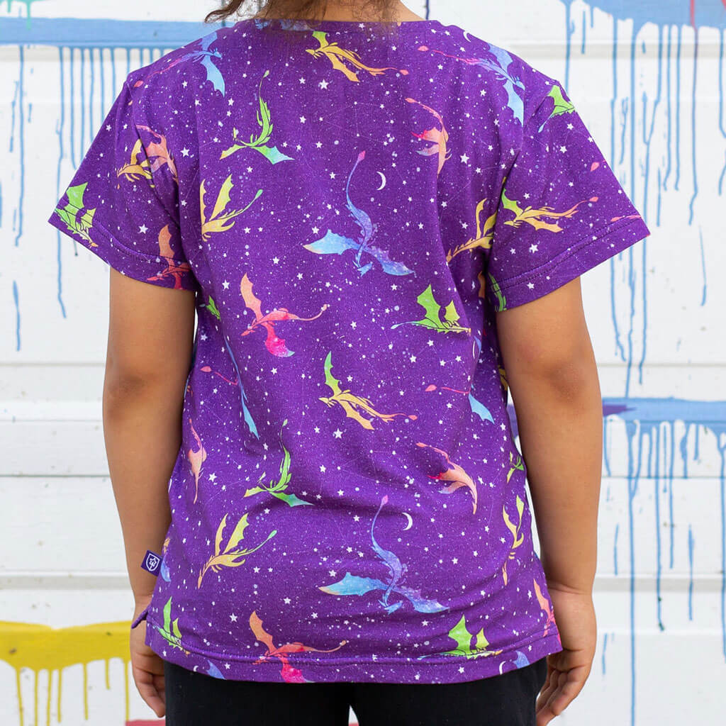 "Star Fire" Stellar Dragons Henley Short Sleeve Tee