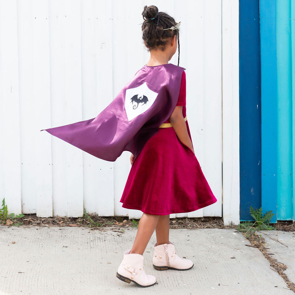 Sword and Cape Ballerina Style Short Sleeve Dress with Pockets