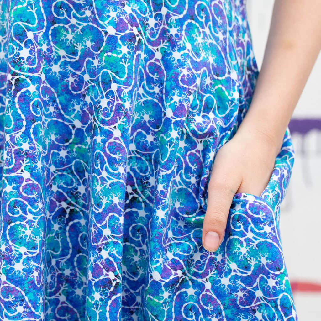 "Oh Synapse!" Neurons Sleeveless Play Dress with Pockets