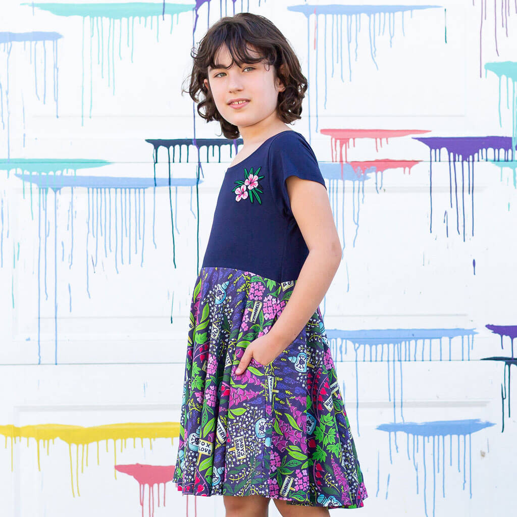 "Pick Your Poison" Toxic Garden Super Twirler Dress with Pockets