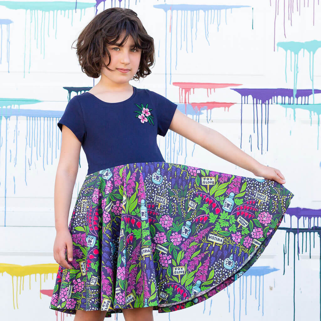 "Pick Your Poison" Toxic Garden Super Twirler Dress with Pockets